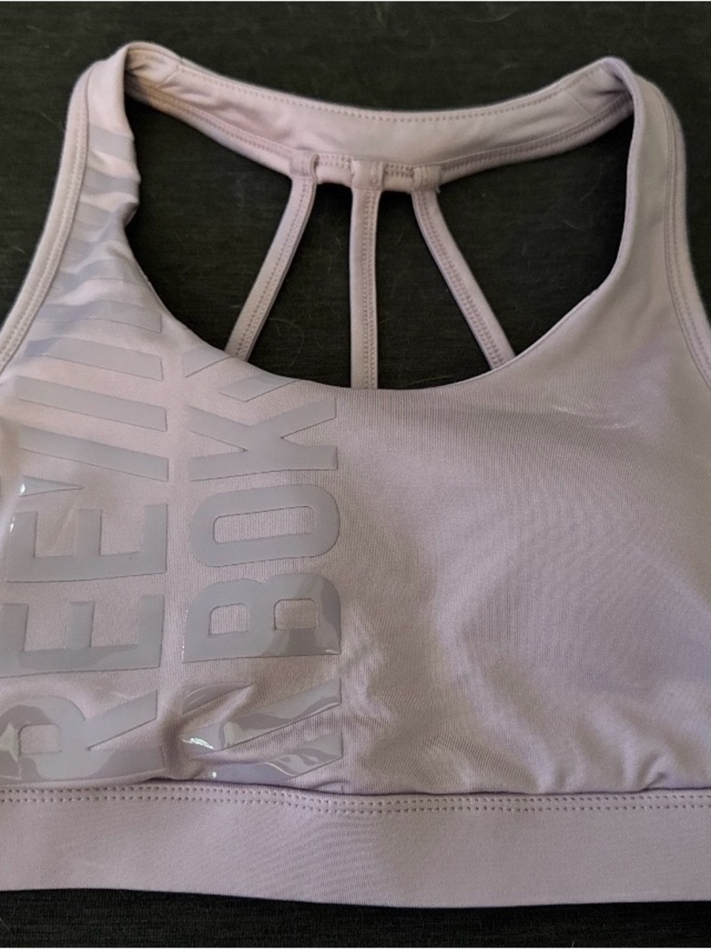 Reebok Light Lilac Strappy Racerback Sports Bra